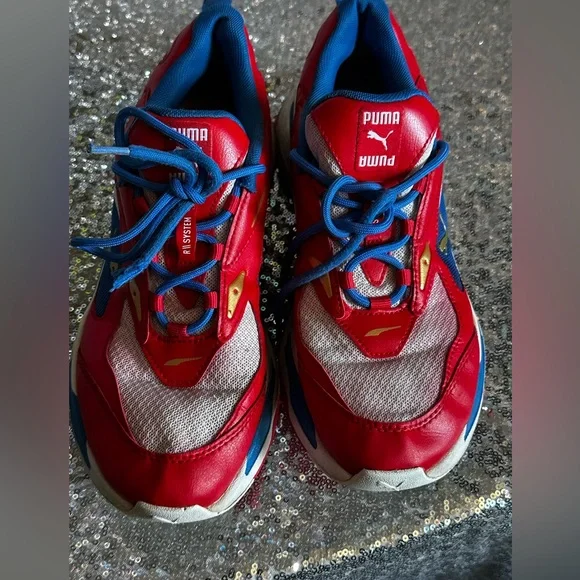 Puma RsFast Dynamic Red and Blue Athletic Men Sneakers Shoes Size 9.5 - Picture 6 of 16